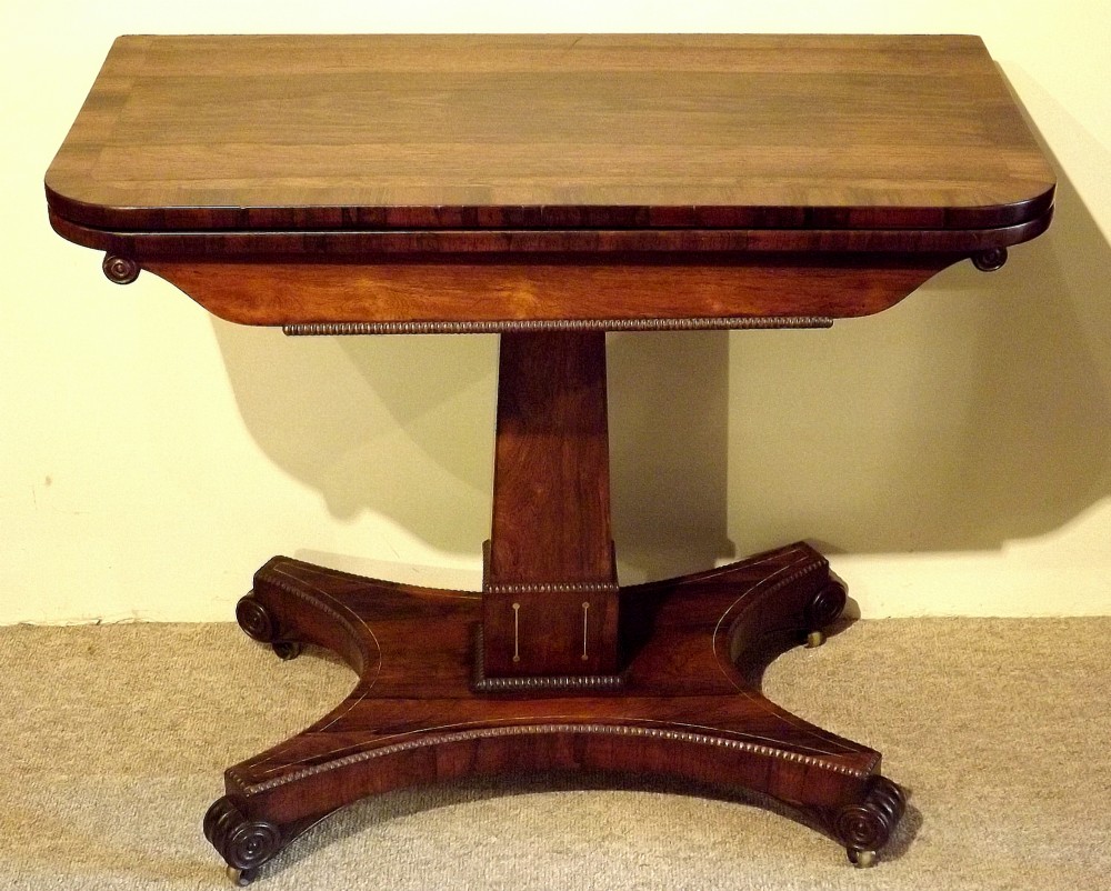 Regency Rosewood Card Table c1830