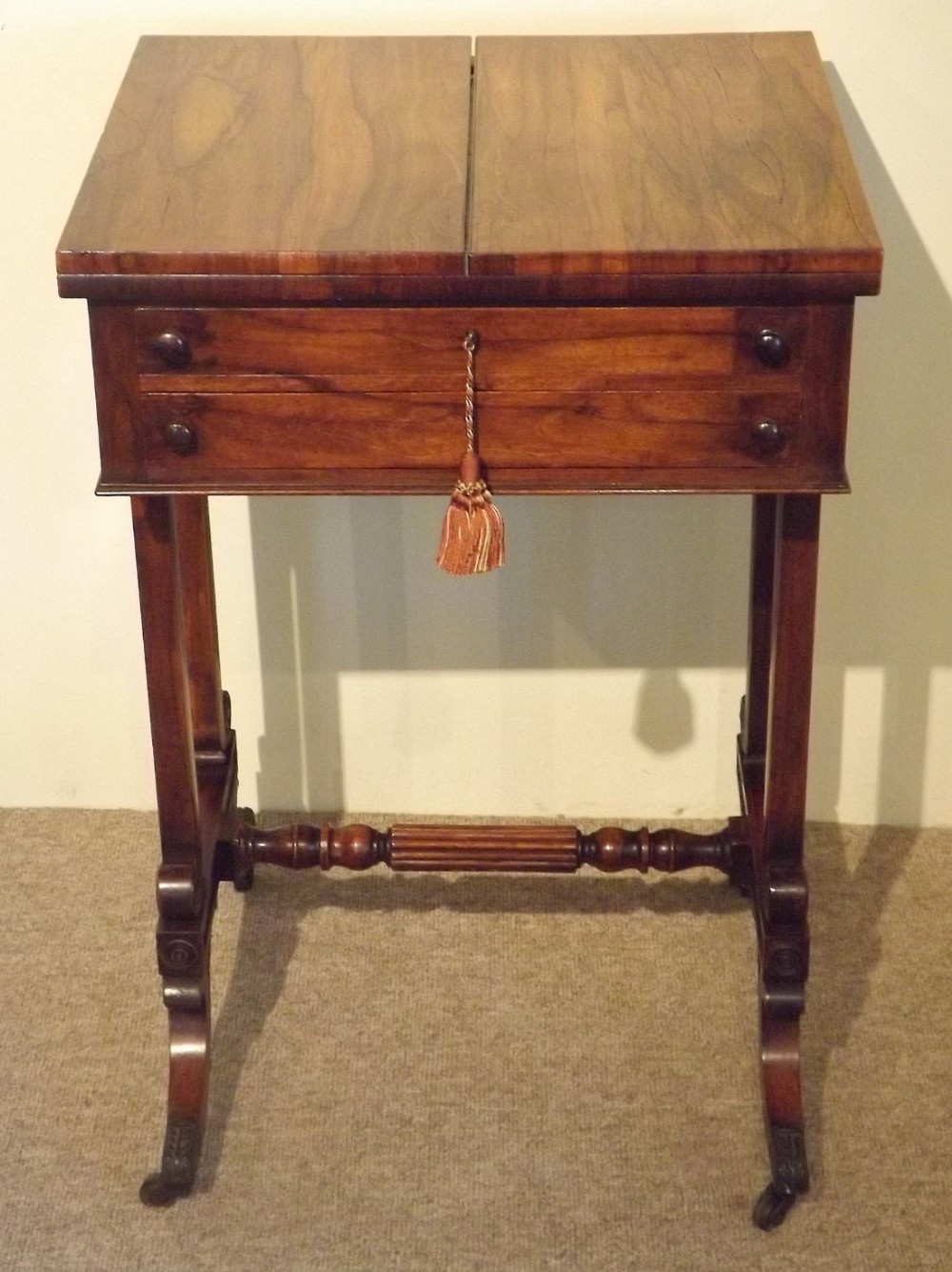 A Fine Quality George IV Goncalo Alves Work Writing Table c1825 