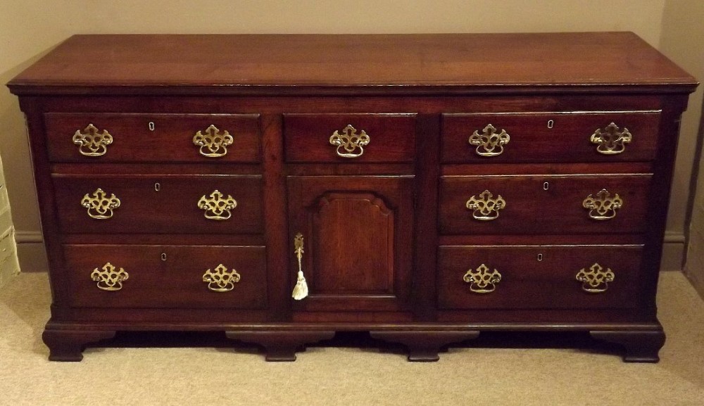 A Handsome George II Oak Dresser Base 