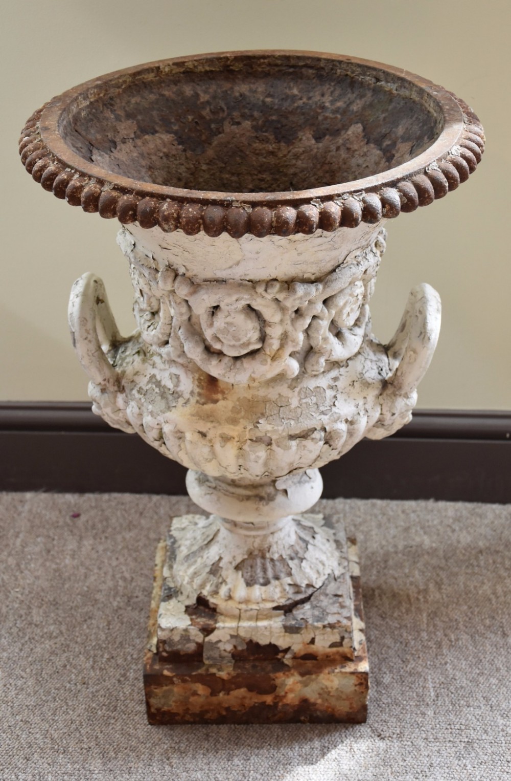 Late 19th century Cast Iron Urn by Handy Foundary