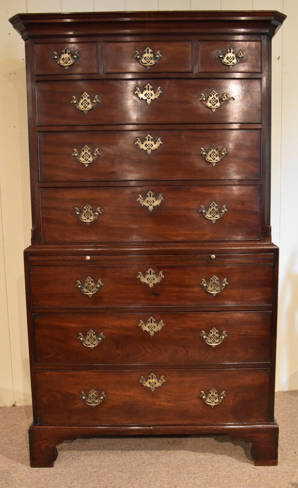 A Good Mid 18th Century Mahogany Tallboy 