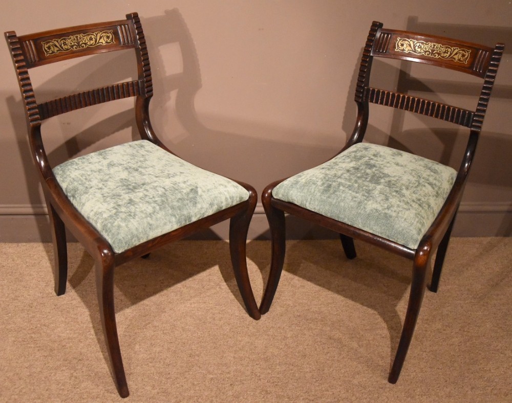 A Pair of Regency Rosewood Chairs 