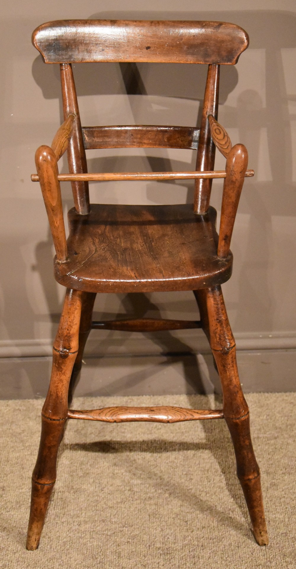 A Charming Ash and Elm and Fruitwood Childs High Chair