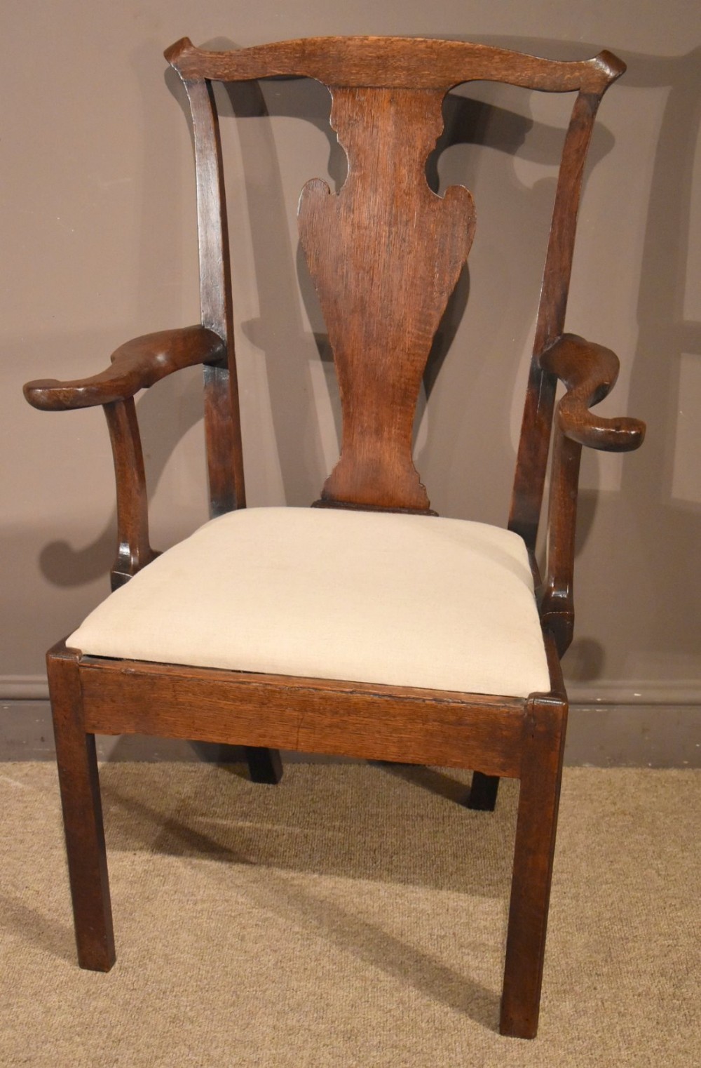 A Handsome Oak George II Armchair 