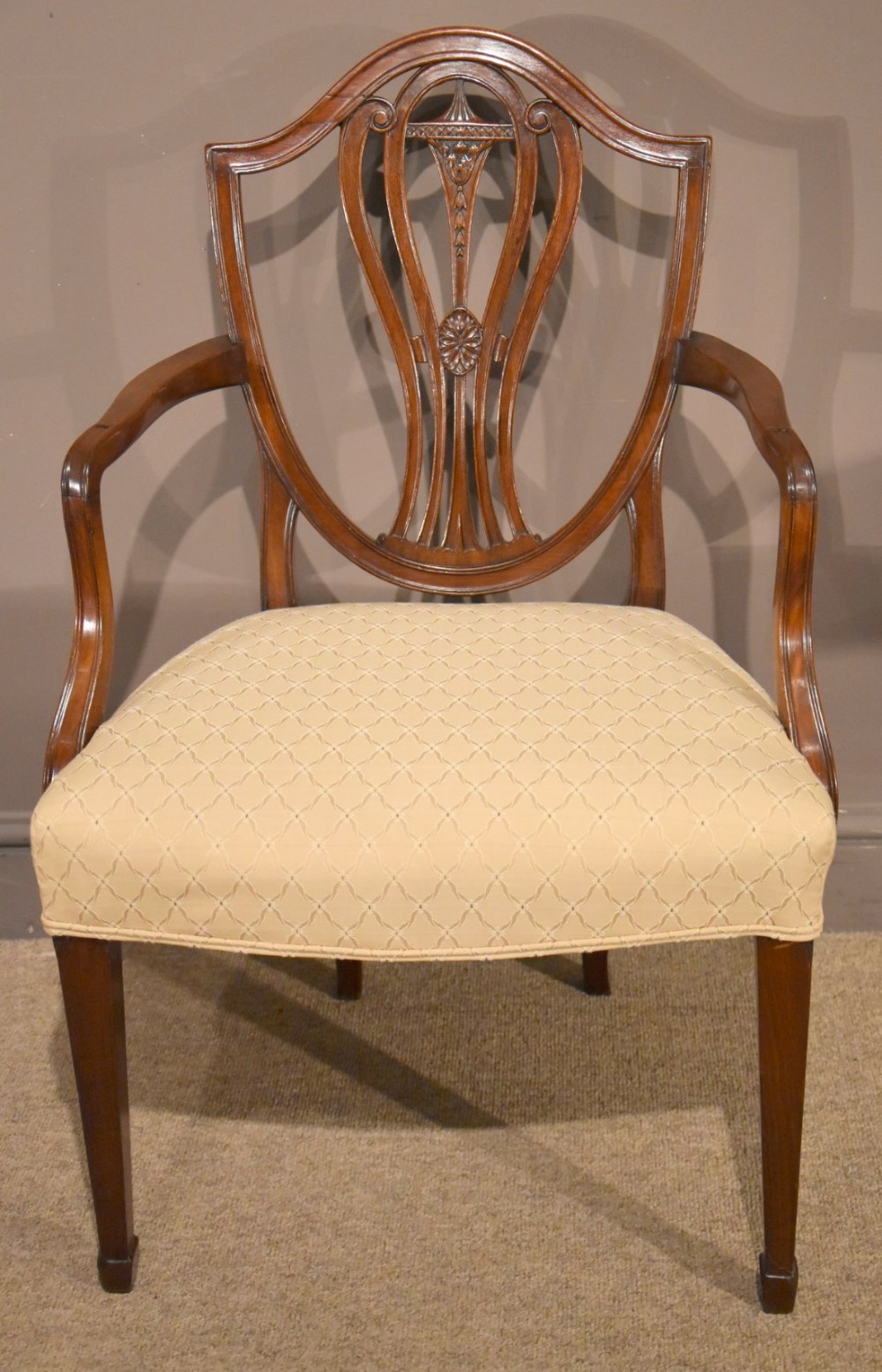 A Good Late 18th Century Mahogany Hepplewhite Period Armchair 