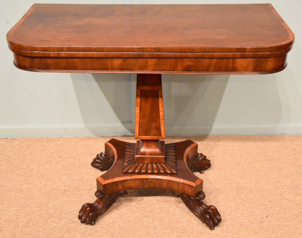 A Good Regency Period Mahogany Card Table 