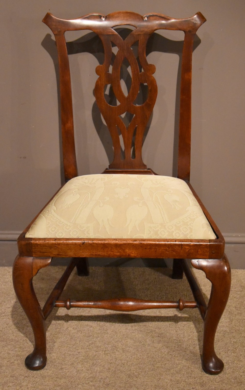A Handsome George II Red Walnut Side Chair 