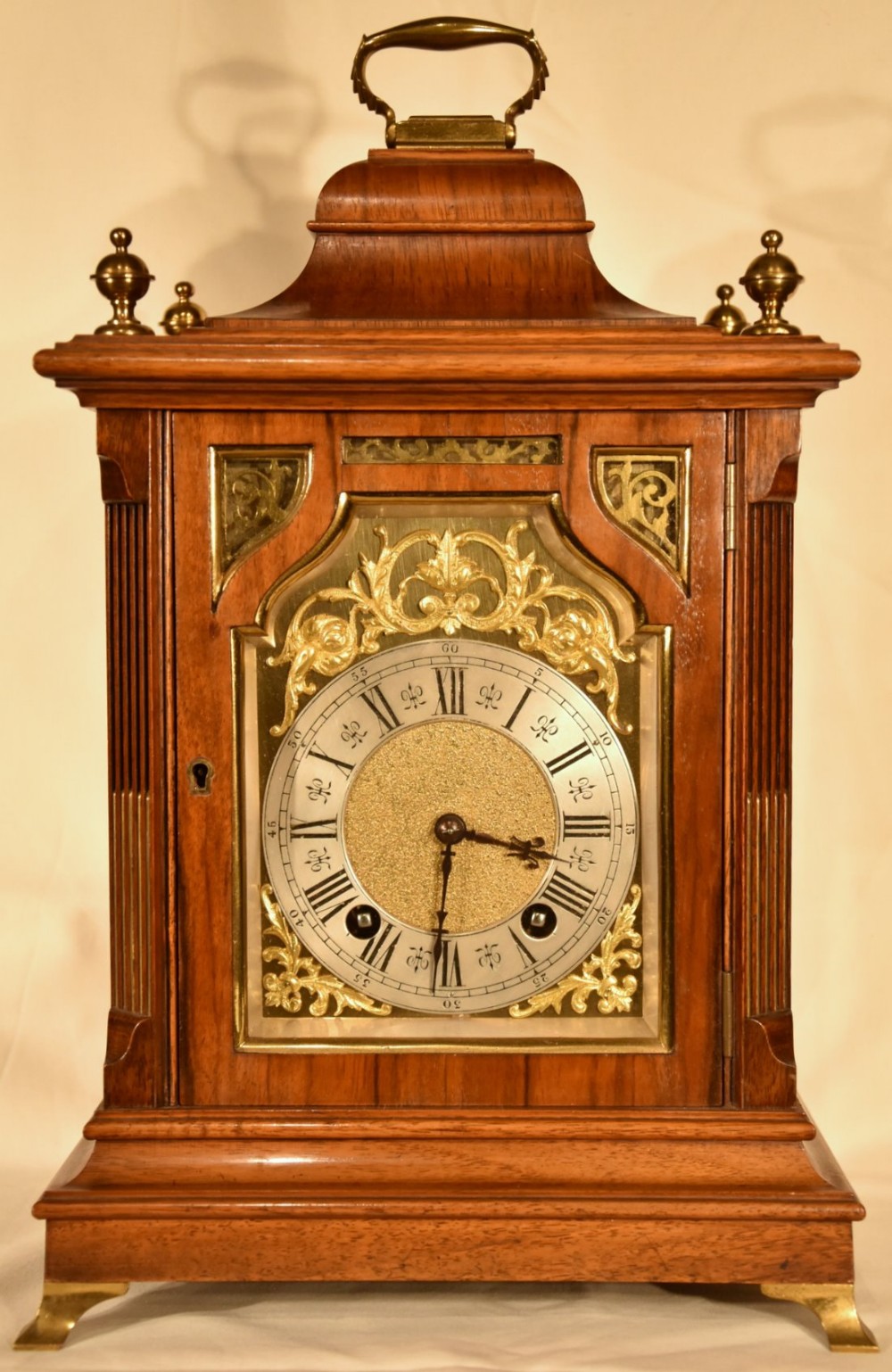 A German Quarter Striking Mantel Clock by Lenzkirsch