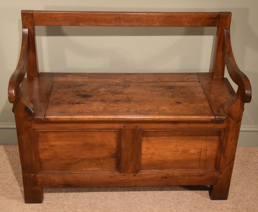 A Handsome French Chestnut Bench 