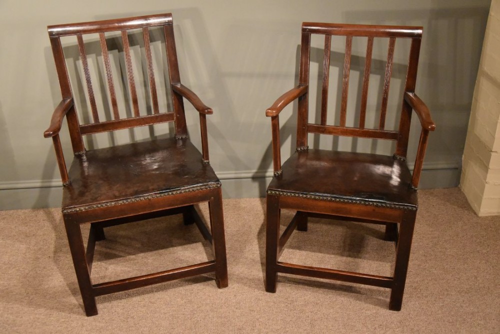 An Outstanding Pair of Late 18th Century Country Armchairs