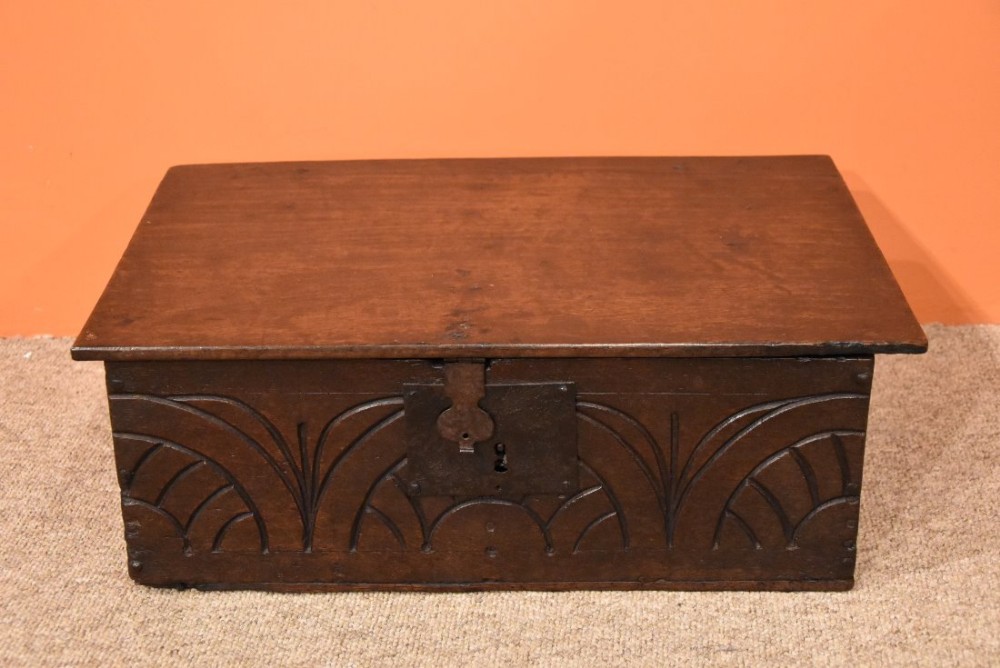 A 17th century Oak Bible Box 