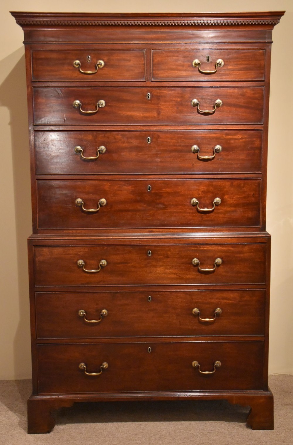 A George III Mahogany Chest on Chest
