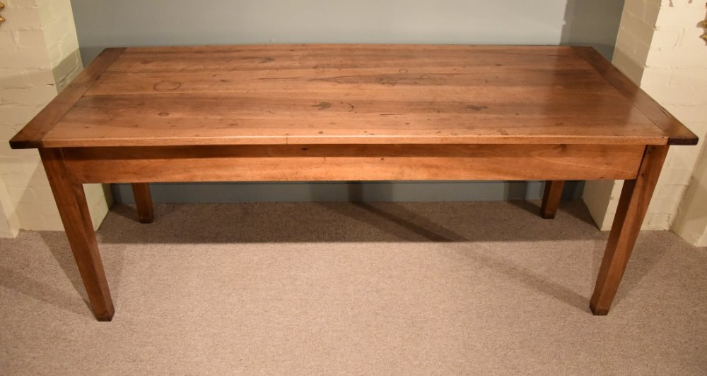 A Superb French Solid Walnut Farmhouse Table