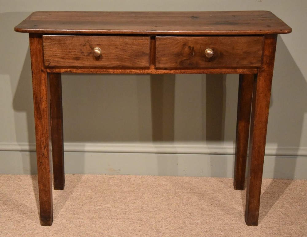 A French Chestnut Two Drawer Side Table