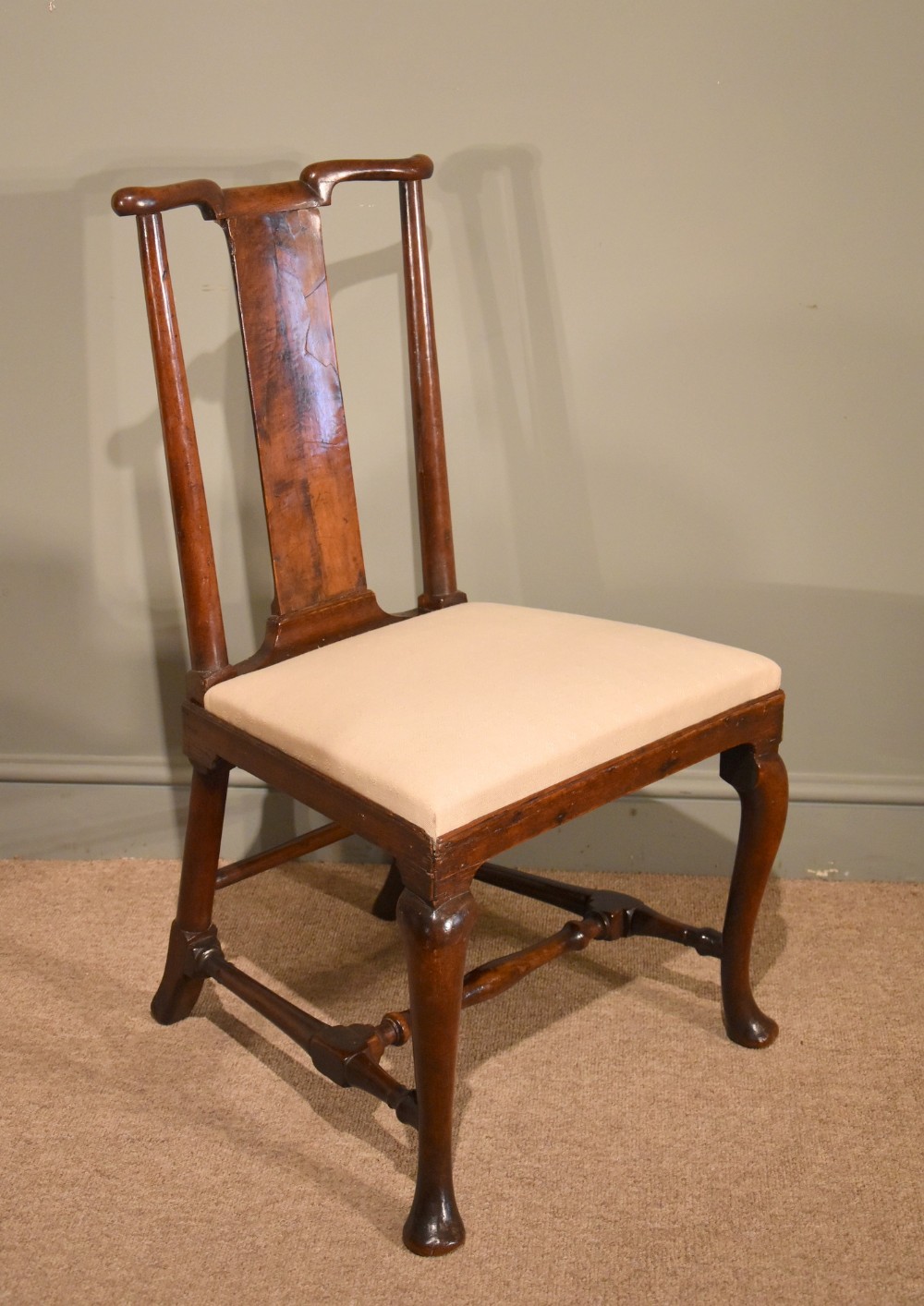 A Rare Japan Back Solid Walnut George I Side Chair 