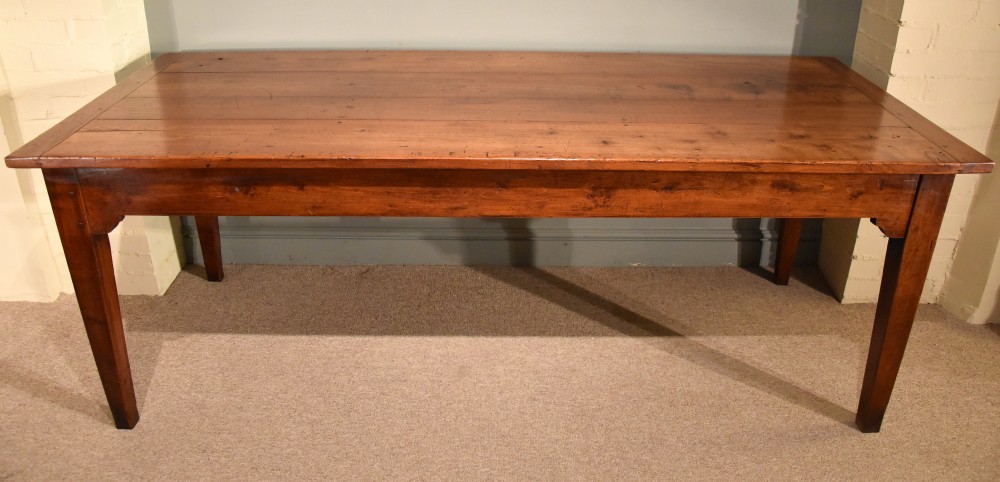 A Mid 19th Century French Cherry Wood Farmhouse Table 