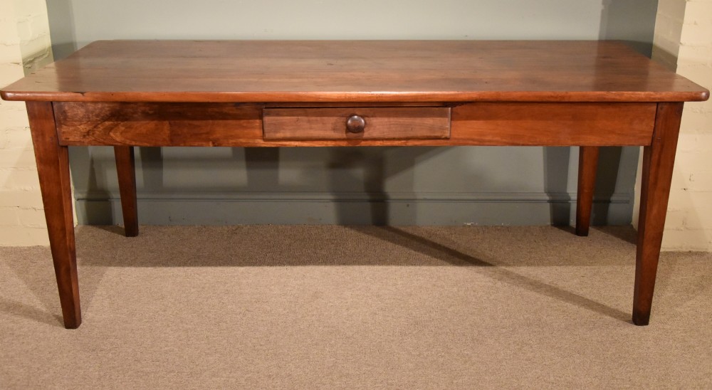 A French Provincial Mid 19th Century Cherry Wood Farmhouse Table