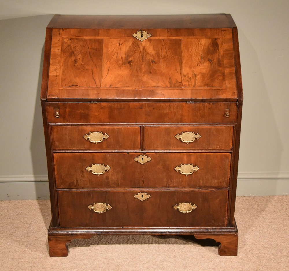 An Attractive George II Country Walnut Bureau