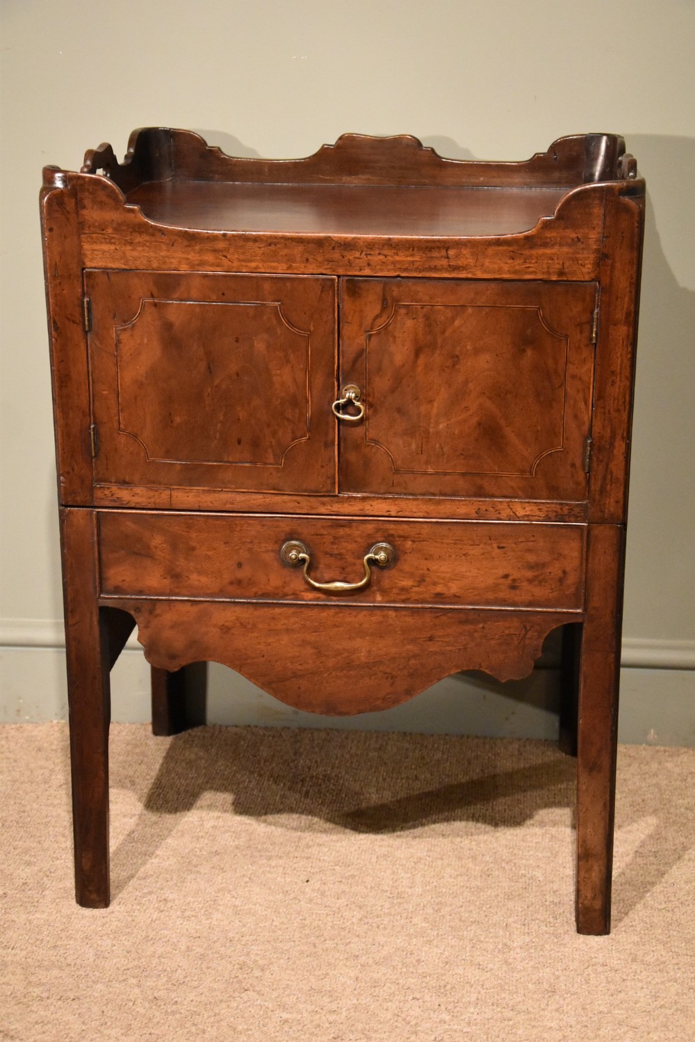 A George III Mahogany Commode Night Cupboard