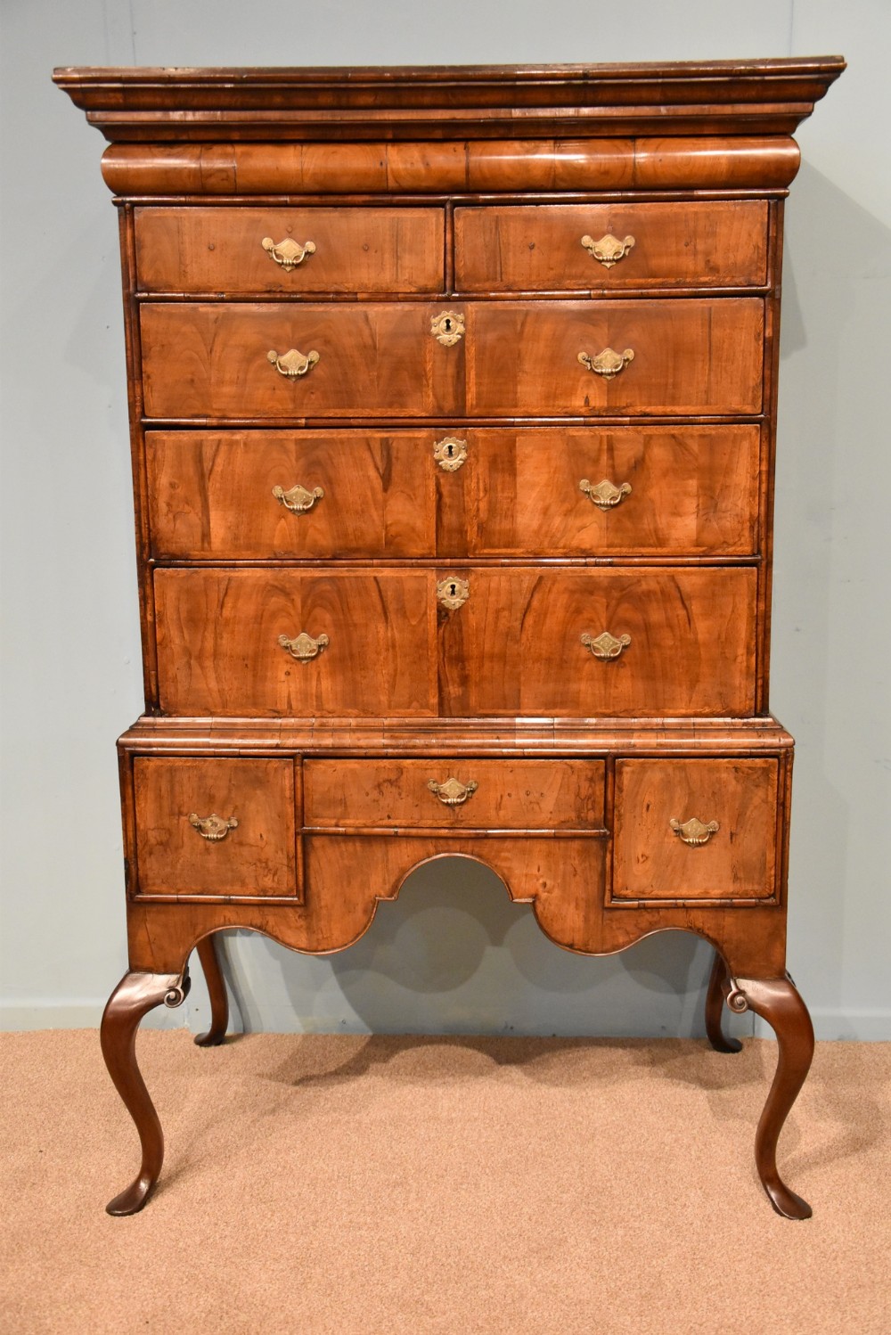 George I Walnut Chest on Stand 