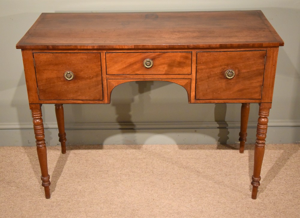 A Regency Mahogany Kneehole Side Table 
