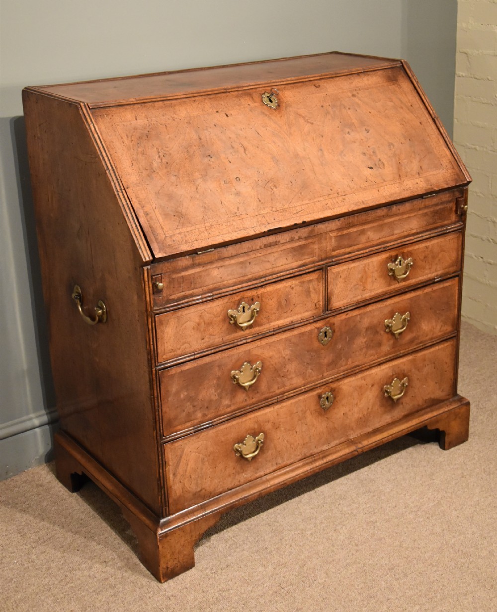 A Handsome George I Walnut Bureau