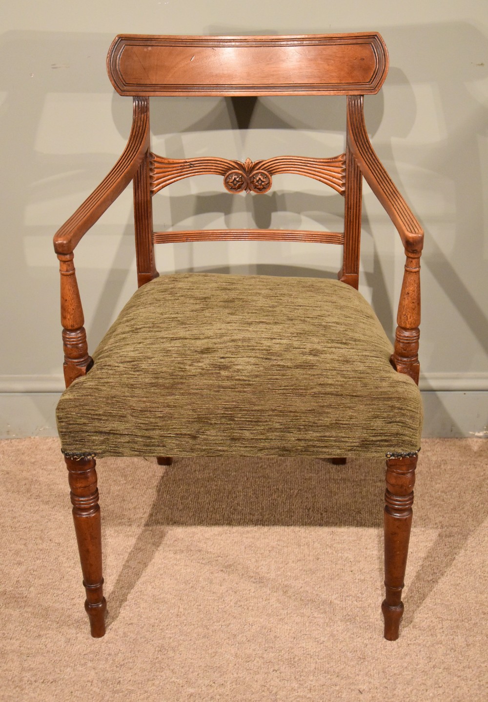 A Good Regency Mahogany Armchair 