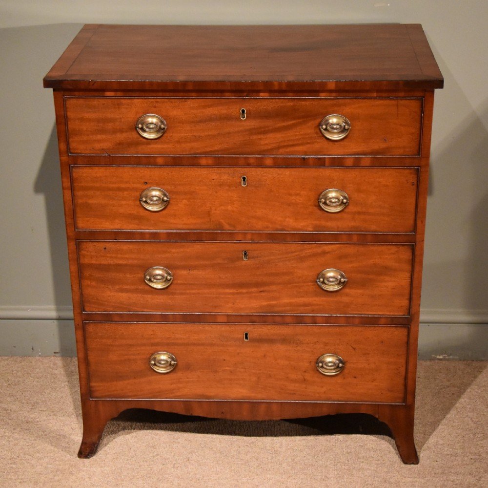George III Mahogany Four Drawers Small Chest