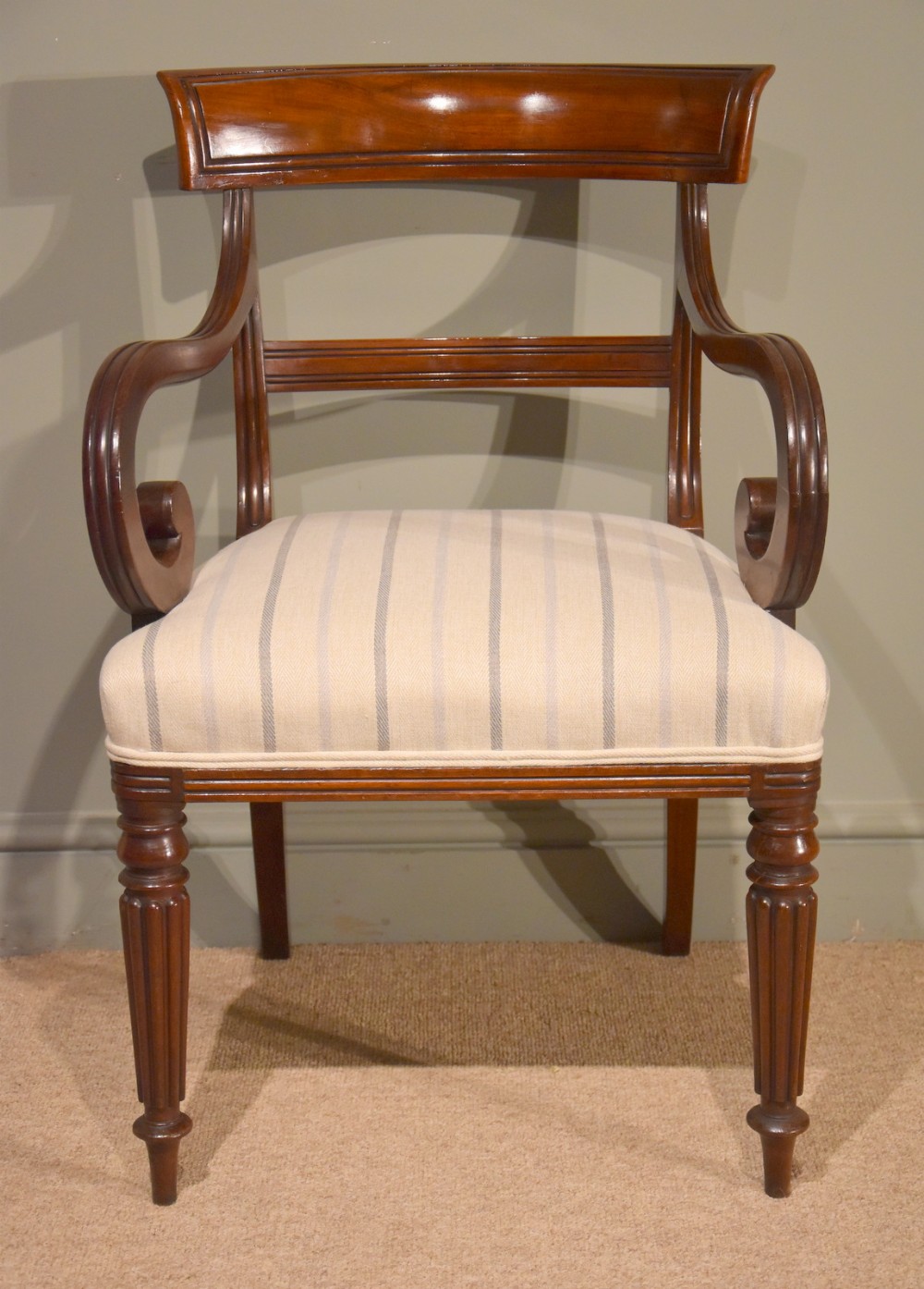 A Good Regency Period Mahogany Armchair 