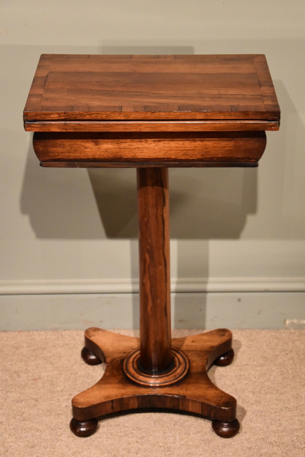 A William IV Rosewood Games Lamp Table