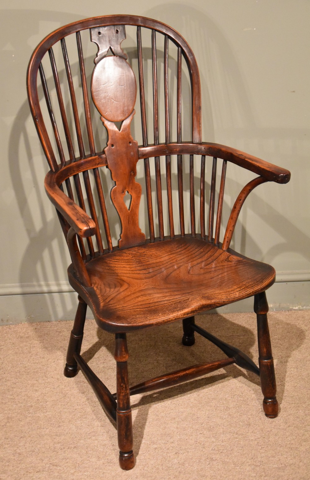 George III Yew wood Windsor Armchair 