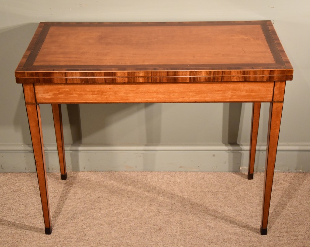 George III Satinwood Card Table