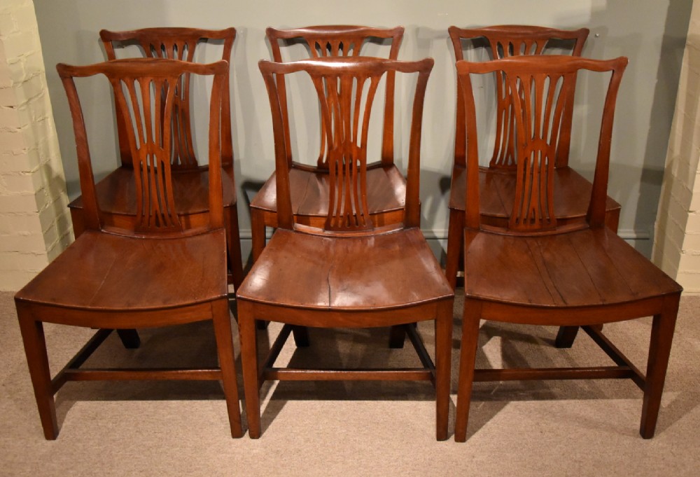 A Set of Six Early 19th Century Country Dining Chairs
