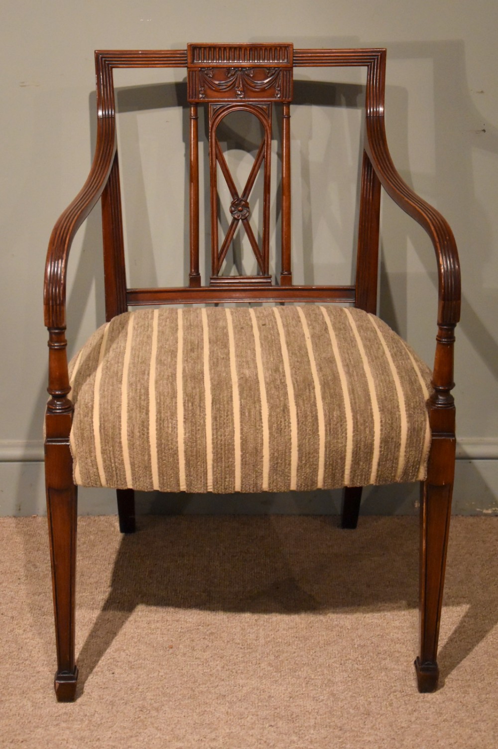 A Late 19th Century Hepplewhite Design Armchair