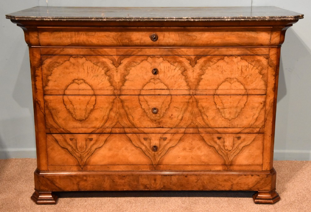 Good Mid 19th Century Walnut Commode With Marble Top