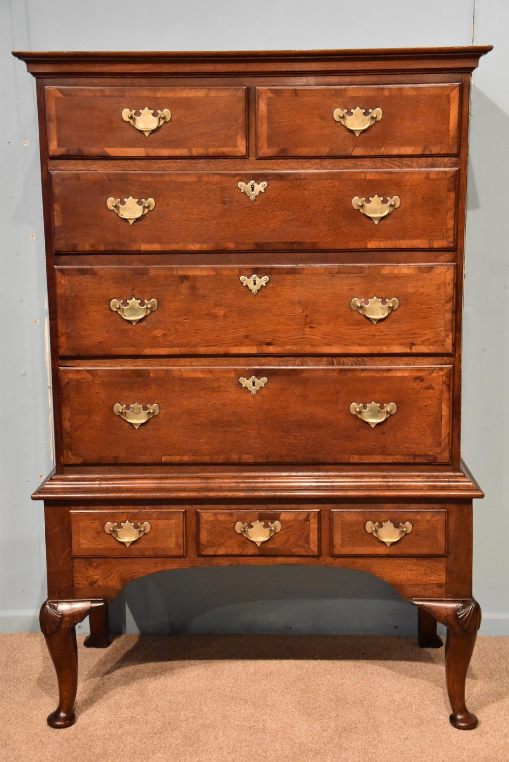 A George II Oak Chest on Stand 