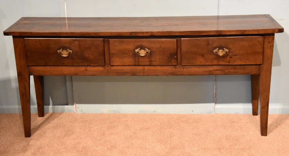 A French 19th Century Three Drawer Chestnut Server.