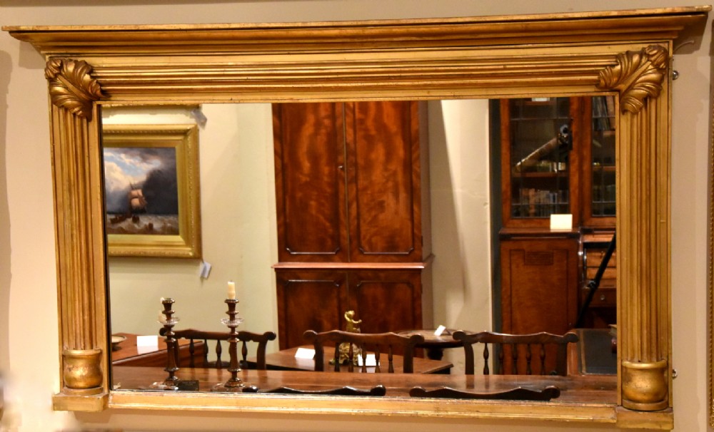 Large Giltwood Overmantle Mirror of Classical Design
