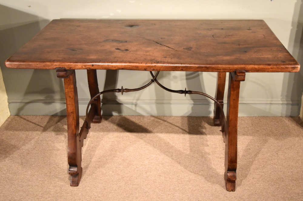 A Spanish Solid One Piece Top Walnut Table 