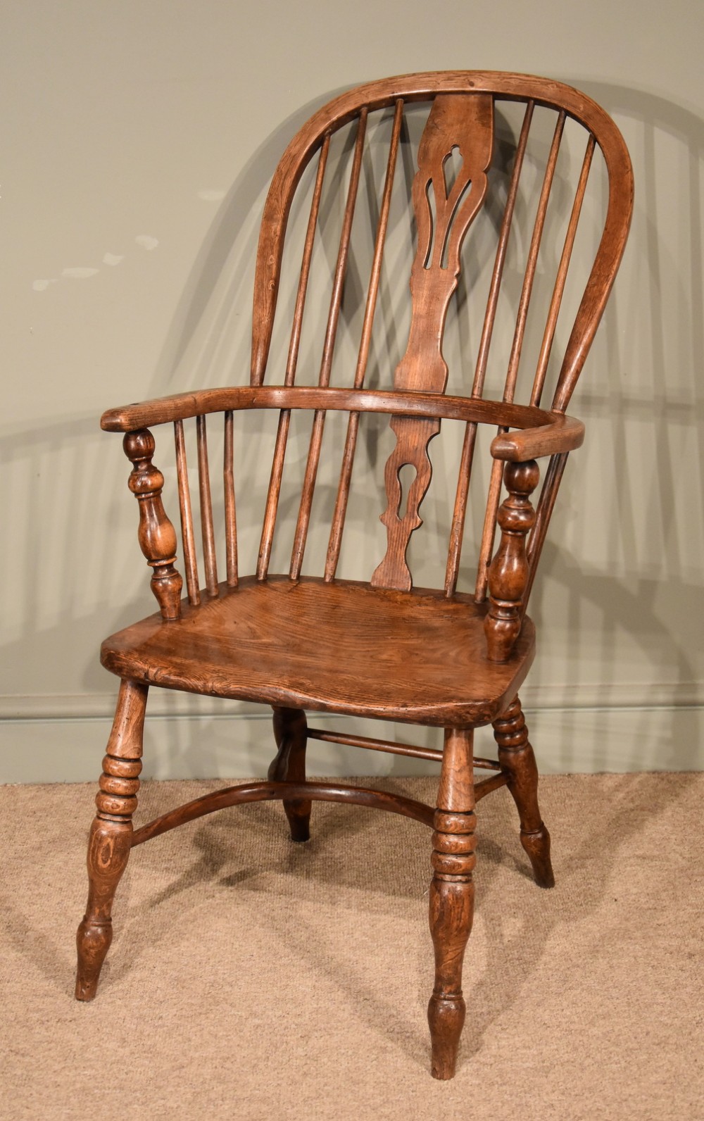 An Ash and Elm Thames Valley High Backed Windsor Armchair 