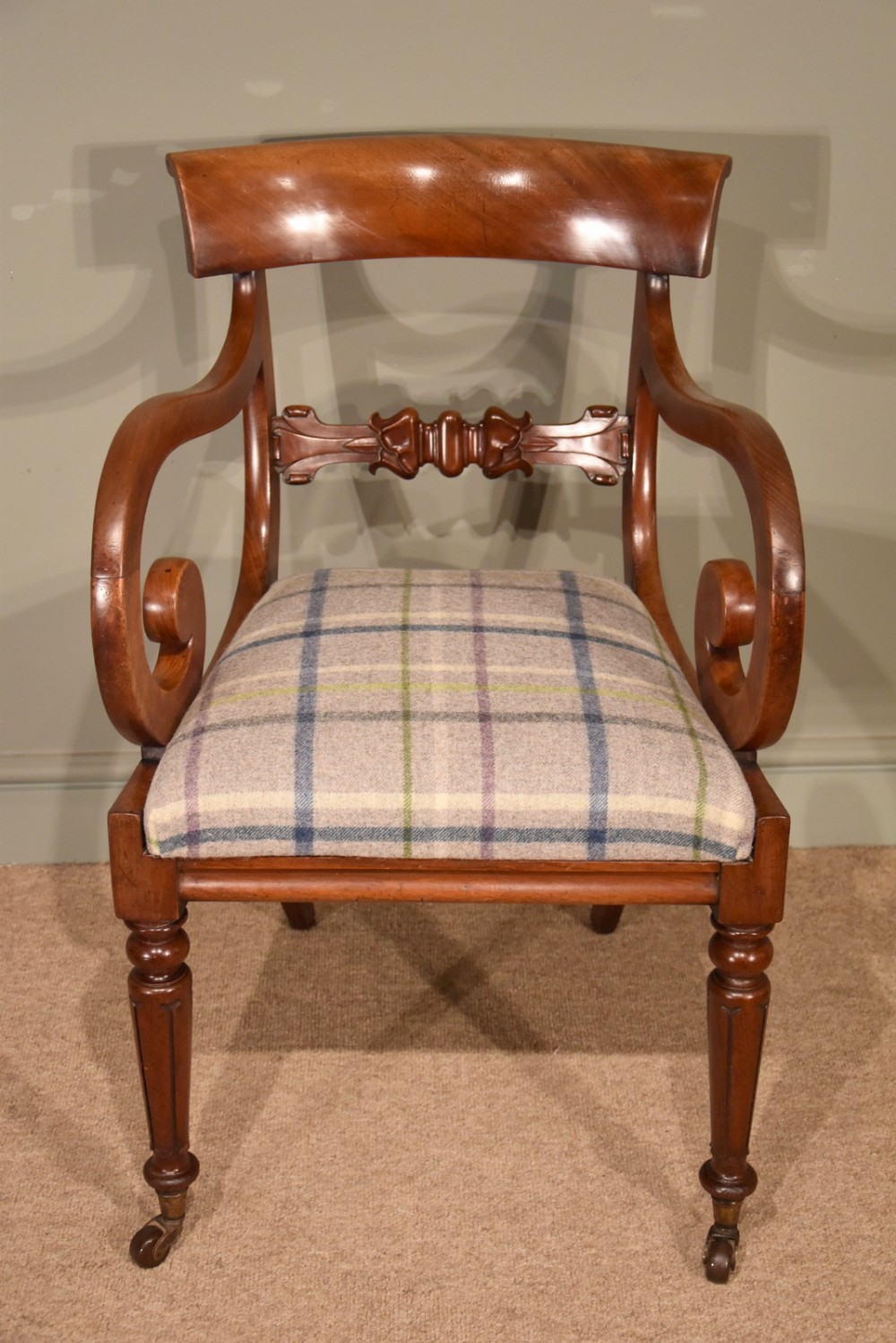 Regency Period Mahogany Desk Armchair