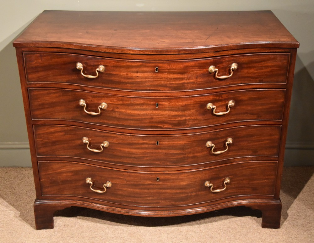 George III Serpentine Fronted Mahogany Chest of Drawers