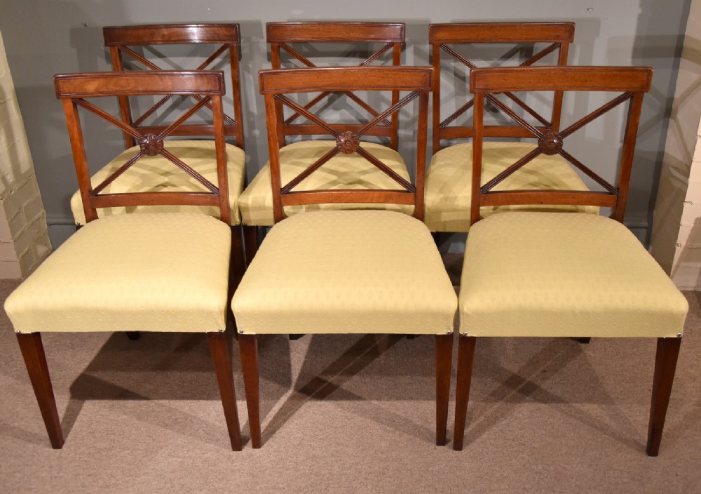 An Attractive Set of Six Regency Dining Chairs