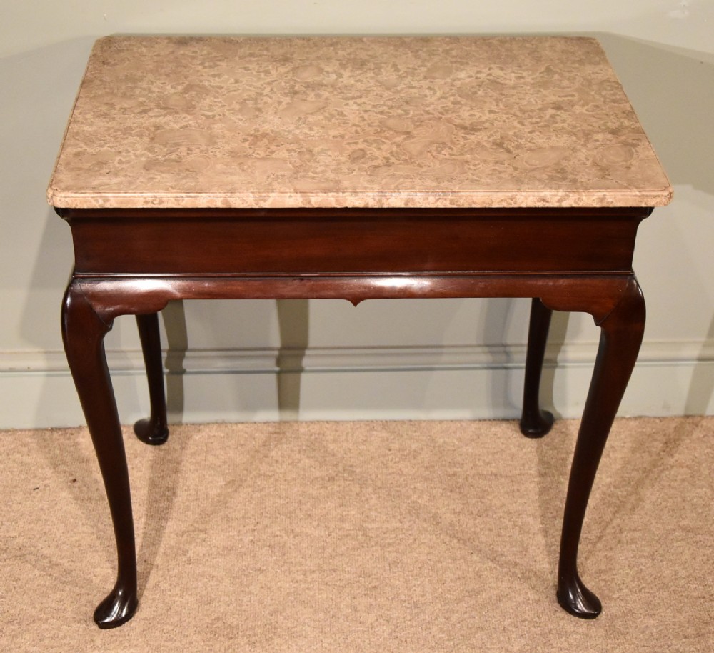 A George II Mahogany Centre Table with Moulded Stone Top