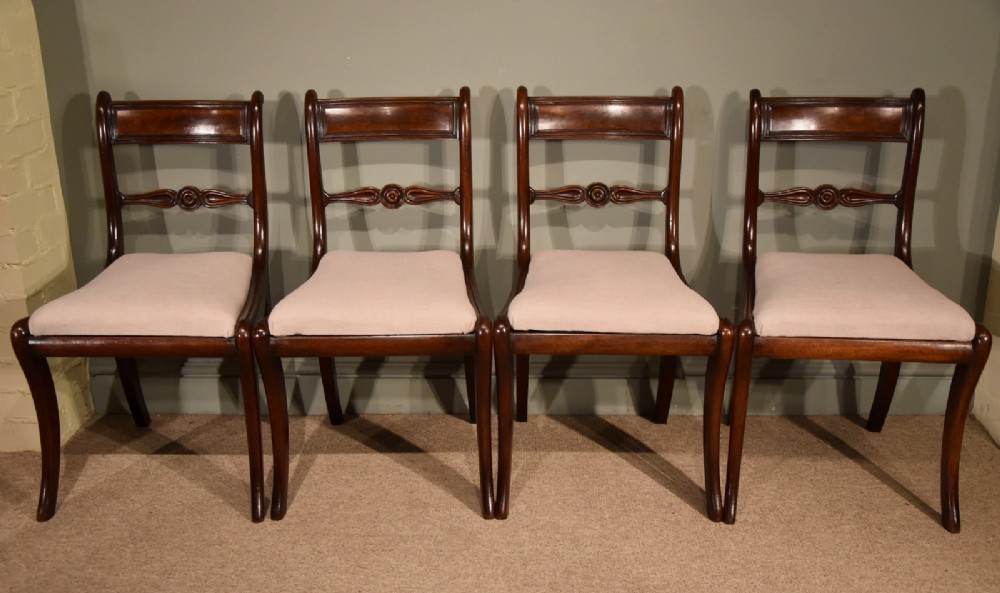 An Attractive Set of Four Regency Period Dining Chairs