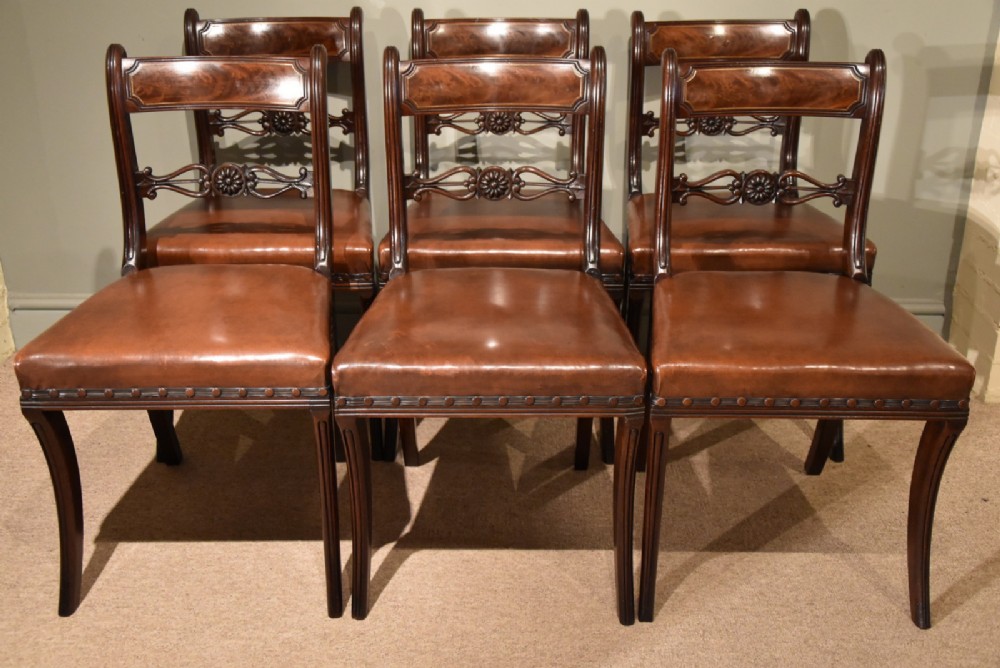 A Superb Set of Six Regency period Dining Chairs