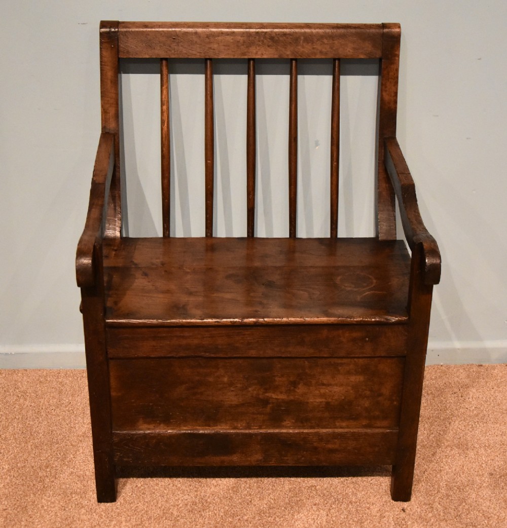 Mid 19th Century French Chestnut Small Bench 