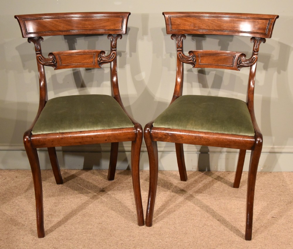 A Good Pair of Regency Mahogany Side Chairs