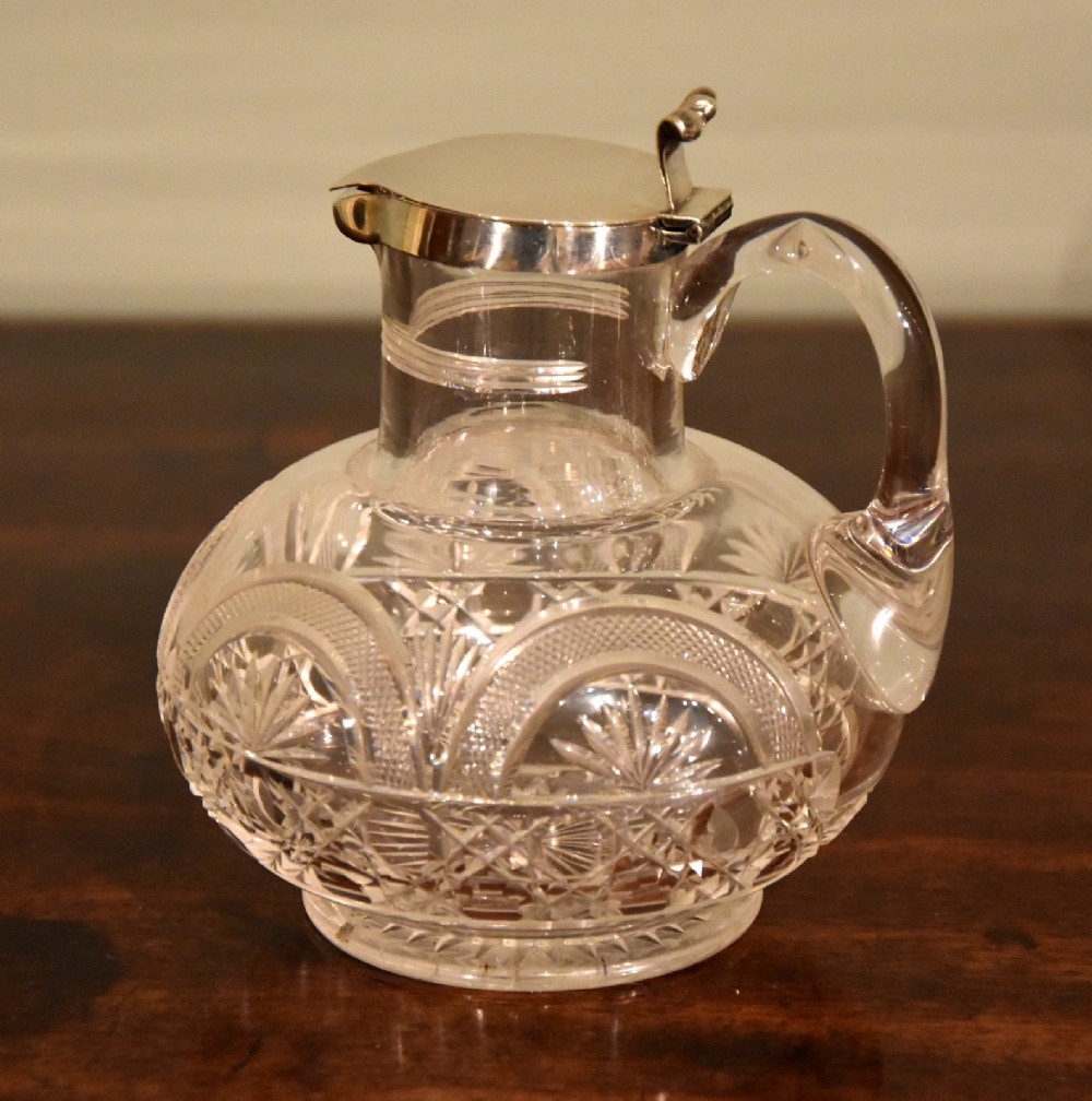 Cut Glass and Silver Claret Jug 