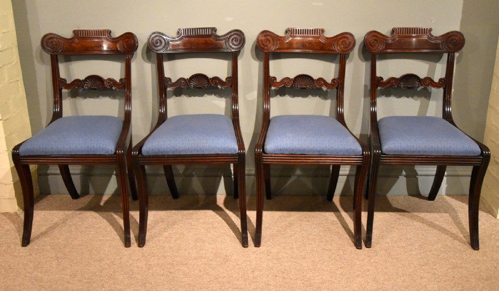 Set of Four Regency Chairs of Superb Quality